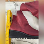 LOINTS OF HOLLAND LOTTUM RED/burgendy suede + smoothleather boots size 42/11.5 Red Photo 11