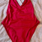 Topshop Chevron Trim Cross Back Swimsuit size 8 Photo 0