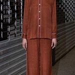 Untitled in Motion Emissus Rust Wide Leg Lounge Pajama Pants Size Medium Orange Photo 1