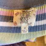 Hippie Rose ‎ V-Neck Sleeveless Sweater Dress Stripe Ruffled Hem Size Small Photo 3