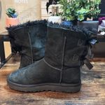 UGG  Bailey Bow Black Suede Boots size 6‎ Photo 7