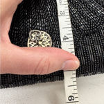 Vintage Black Beaded Handbag Evening Bag Foldover Classic Night Out Photo 13