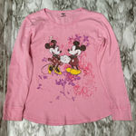 Disney Mickey Minnie Mouse  Store Vintage Pink Thermal Long Sleeve Graphic Shirt Photo 0