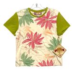 Caribbean Joe Tropical Top Shirt Womens Petite Medium PM Floral Vacation Y2K NWT Photo 0