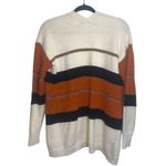 Maurice's White Orange & Black Striped Slouchy Knit Cardigan Photo 5