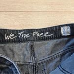 We The Free  People Bailey Black Denim Frayed Raw Hem Jean Mini Skirt Size 24 Photo 5