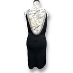 Endless Rose Anthropologie L Black Knit Rhinestone Trim Wedding Guest Mini Dress Photo 3