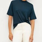 MM.LaFleur NEW M.M. LAFLEUR Mia Top in Deep Sea Womens Small Silk Jersey Short Sleeve Shirt Photo 0