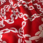 Susan Graver  Red Chain Print Sleeveless‎ Dress Large Liquid Knit Built in Shorts Photo 9