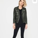 ANINE BING moto biker olive black lamb leather jacket XS Photo 0