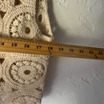 Rebellion  Crochet Tank Top Cream Sleeveless Festival Boho‎ Women's L Photo 6