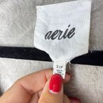 Aerie Fuzzy Cropped Cardigan Stone Deep V-Neck Button Front Small Soft #2926 Photo 7