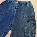 SheIn  Women’s High-rise Cargo Blue Jeans {PLUS SIZE} Photo 3