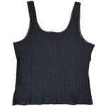 J.Crew Pointelle tank top Black XL BZ278 NWT Photo 1