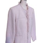 Venus  Pale Pink Size 16 Coat Long Sleeve Pastel Fringe Winter Warm Retro Photo 0