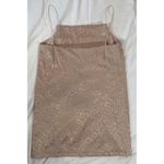 Topshop  | Beige Satin Leopard Print Shift Dress | Size 6 Photo 1