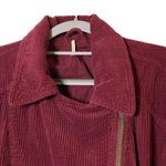 Free People Women's Red Slouchy Dolman Corduroy Moto Jacket Size M Photo 8