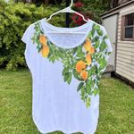 MILLY for Design Nation Limone de Capri Sequin Lemon T Shirt Size L Yellow Size L Photo 0