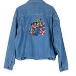 Disney Vintage  Store Denim Jacket Mens XXL Light Wash Mickey Embroidered 90s Photo 0