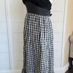 American Vintage VTG RARE Young Edwardian Arpeja Black and White Gingham Maxi dress sz 7 Photo 4