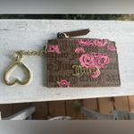 Juicy Couture Floral Logo Cardholder Keychain Wallet Photo 1