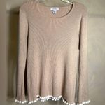 Calvin Klein  Womens Beige Pullover Ribbed Long Sleeve lettuce hem Sweater|Sz:L Photo 14