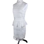 Charlotte Russe NWT White Eyelet Sleeveless Peplum Code Le Femme Wedding Dress M Photo 7