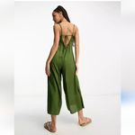 ASOS NWT  DESIGN strappy culotte jumpsuit in khaki Size 8 Photo 1