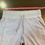 Aerie  Womens Medium Velour Flare Leg Drawstring Waist Lounge Pants‎ Blue Photo 6