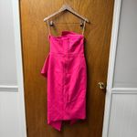 Elliatt Reception Strapless Midi Dress Ruffle Hot Pink Fuchsia Medium M Photo 13