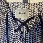 Rails Anthropologie  Lily Yarn Dyed Lace Up Embroidered V-neck Plaid Tunic Top XS Photo 6