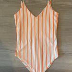 Gaze USA Orange & White Striped Bodysuit Photo 0