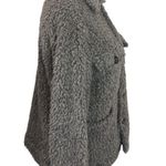 NSF Reese Faux shearling teddy plush utility jacket in grey size S Photo 3