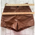 Maeve NWT Anthropologie  Colette Brown Faux Leather Shorts Minimalist Luxe Sz 26 Photo 6