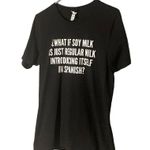 Bella Canvas  Black Graphic Funny Cute Short Sleeve Casual T-Shirt Women SZ M Photo 2