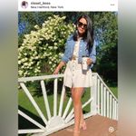 White 3/4 Sleeve Boho Lightweight V Neck Shirt Dress Size M Photo 5