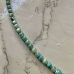 Blue dyed mother of pearl beaded necklace Photo 3