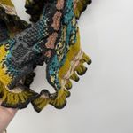 Collection 18 Multicolor Ruffle Knit Keyhole Scarf Boho Acrylic Wool Funky Green Photo 4