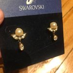 Swavorski Swarvoski Pearl Angels Earrings Vintage Coquette Photo 7