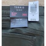 Torrid  Olive Green skyhigh Skinny Jeans Premium Stretch Denim 20XS‎ Photo 7