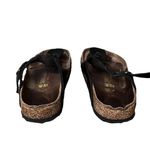 Birkenstock Gizeh Sandals L9 M7 Black Patent Leather Birko-Flor Thong Boho Photo 4
