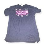 Netflix Stranger Things Blue T-Shirt with Pink Logo Sz Large Adult NEW NWT Photo 0