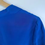 Joie  100% Silk Blazer Size Medium Blue Jacket Cropped Lightweight Luxury Office Photo 1