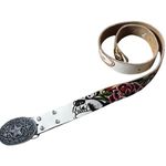 Ed Hardy Vintage  White‎ Leather Belt With Star Buckle Size 34 Photo 0