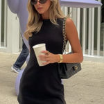 Reformation  Nataly Black Mini Dress Photo 0