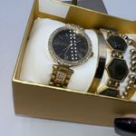 Fashion Watch and Bracelet Set Gold Photo 2
