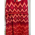 Freedom Trail Women's L Red Chevron Sleeveless Racerback Dress Size L Photo 2