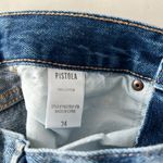Pistola  High Rise Medium Blue Vintage Wash Buttonfly Jean Shorts 24 Photo 5