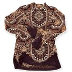 Johnny Was  Loving Is Easy Mesh Tee Embroidered Bohemian Boho Fall Size M NEW Photo 1