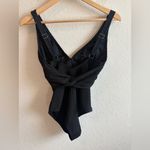 Cupshe  Women's One Piece Swimsuit Wide Straps V Neck Ruched Textured Ribbed Photo 3